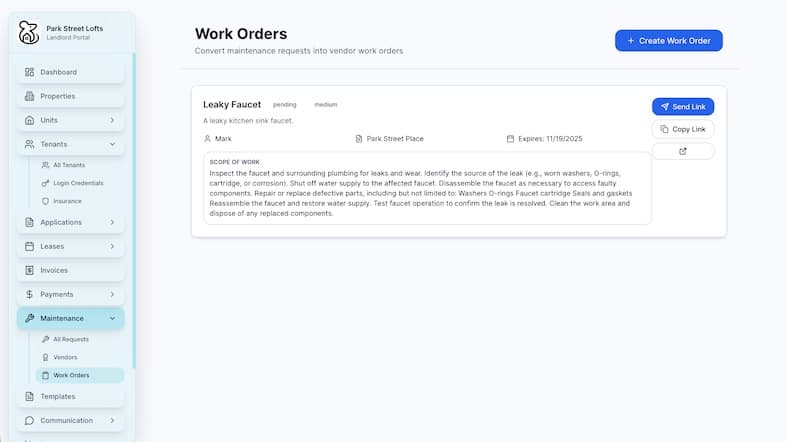 Work Orders Management