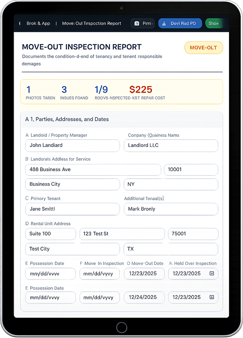 Landlord Inspect - Report Details