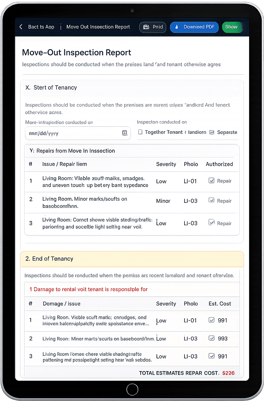 Landlord Inspect - Report Summary