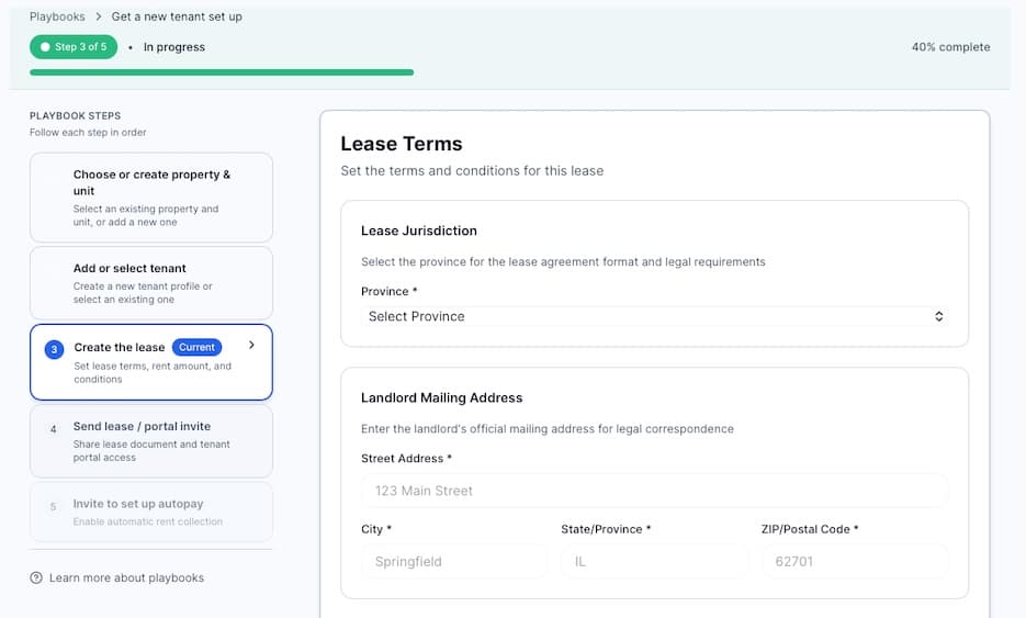 Tenant Onboarding Workflow