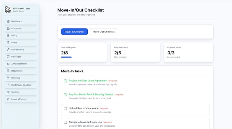Move-in Checklist