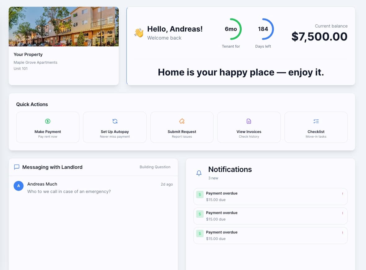 Tenant Communication Dashboard