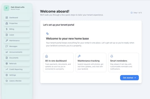 Tenant Onboarding Experience