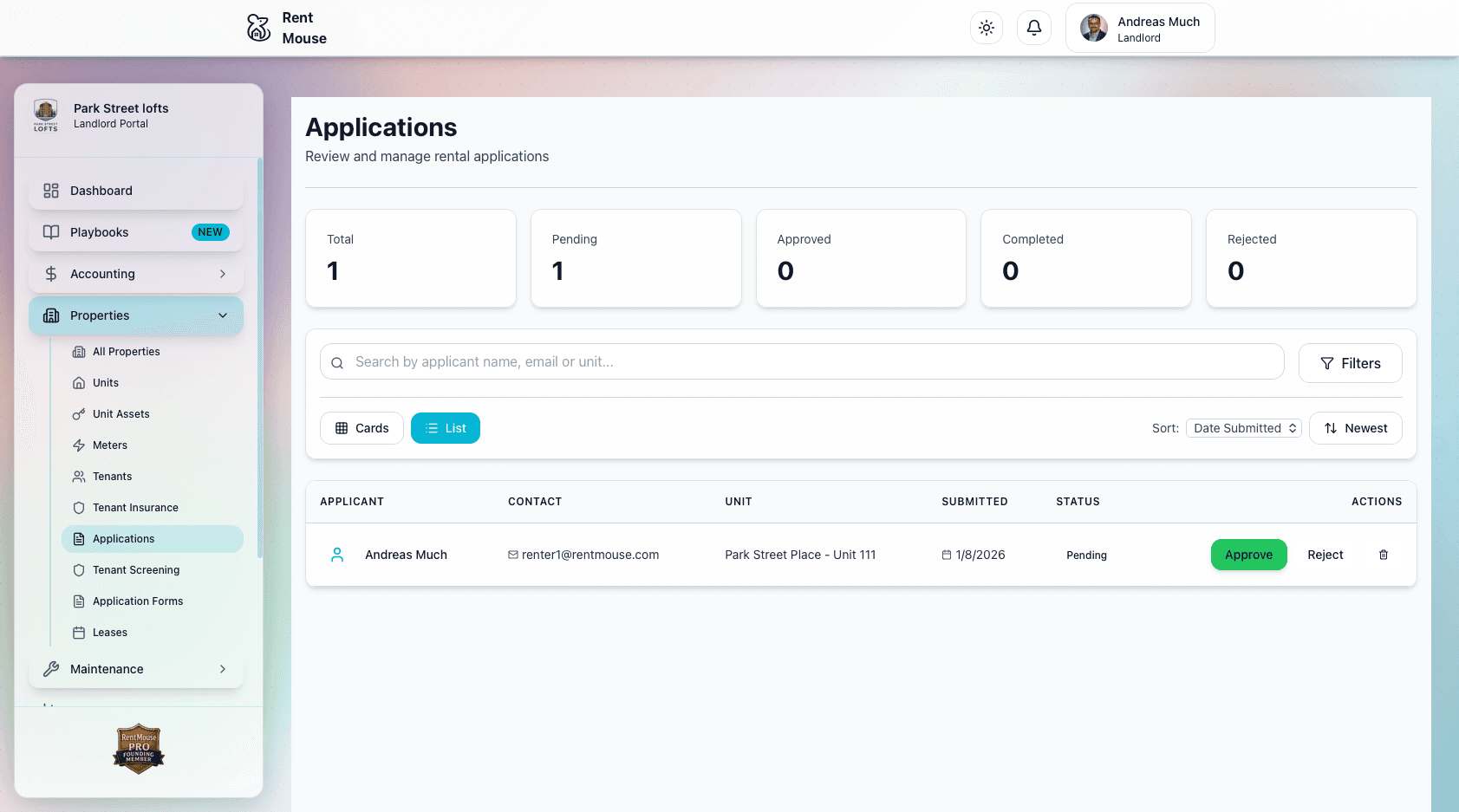 Tenant Management and Tracking